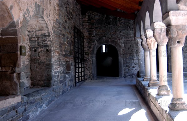 Monastery of Sant Pere de Casserres, view of the north angle of the cloister.