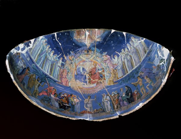 Model of the paintings in the vault of the apse of the New Cathedral of Lleida, made between 1924?