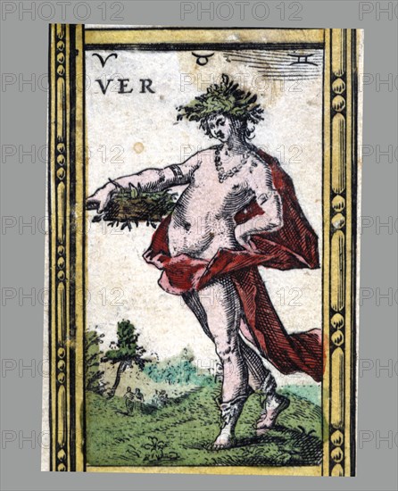 'Summer', coloured engraving from the book 'Le Theatre du monde' or 'Nouvel Atlas', 1645, create?