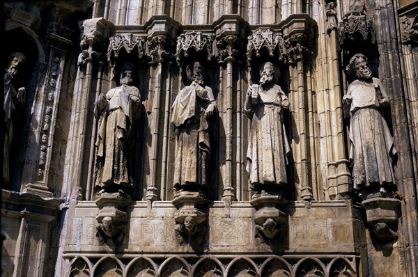 Detail of the door of the Apostles, Church of Santa Maria Maggiore in Morella, built between 1265?