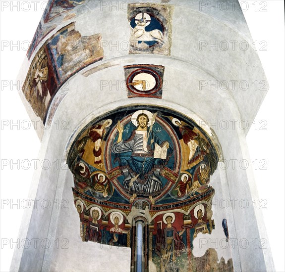 Apse of the church of Sant Climent de Taüll in the Vall de Boi (Boi Valley), Alta Ribagorça.