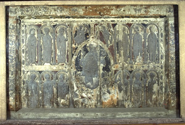 Front with the symbols of the evangelists and the apostles, from Esterri de Cardós in Pallars Sob?