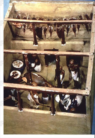 Reproduction of an Egyptian butcher, from a tomb from year 4000-1000 BC.