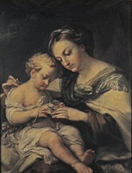 'Virgin of Carmen', oil on canvas, 1827 by Vicente López.