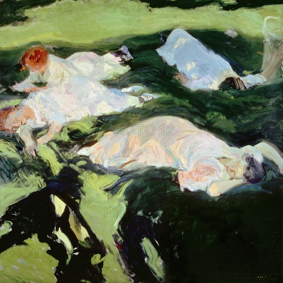 'The Siesta', oil, 1912, by Joaquin Sorolla.