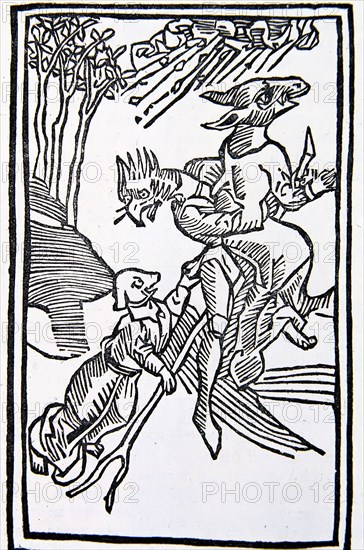 Engraving from the German work 'Treaty of evil women called witches' by Dr. Ulrich Molitor, publi?