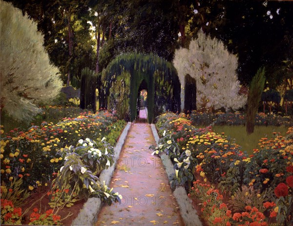 'Gardens of Aranjuez (The Arbour)' 1907 by Rusiñol.