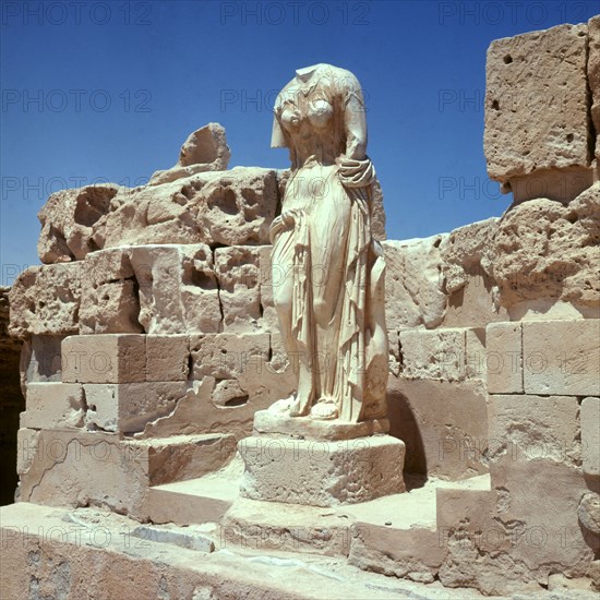 Remains of the ancient Roman city of Sabratha in Libya.