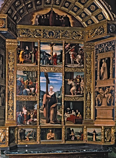 Altarpiece of Saint Helen, 1521, by Pedro Fernandez.