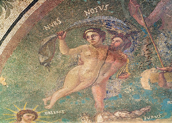 Cosmogonic mosaic representing celestial, terrestrial and aquatic deities. Nubs and Noius detail.?