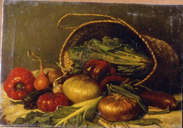 'Still life', 1862 by Gaietà Benavent.