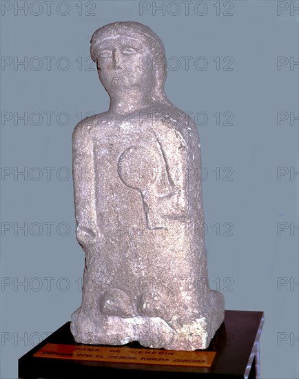 'The Lady of Cehegin' Iberian Sculpture in stone.