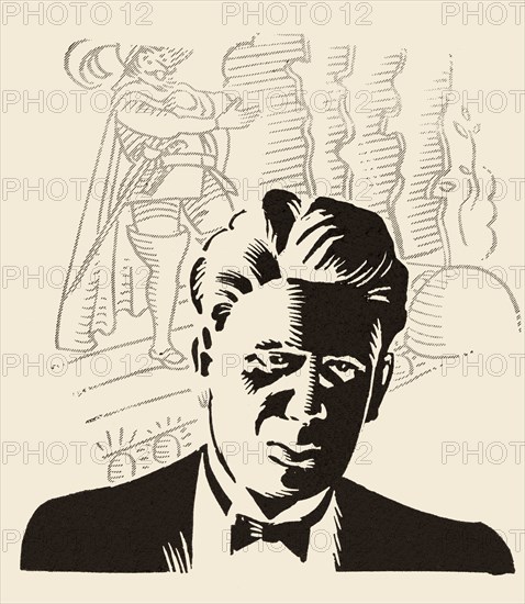 Eduard Toldrà Soler (1895-1962). Catalan musician. Drawing, 1934.