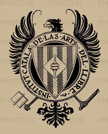 Anagram of the Institut Català de les Arts del Llibre, 1900.