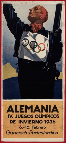 German tourist brochure. 4th Olympic Winter Games, Garmisch-Partenkirchen, 1936.