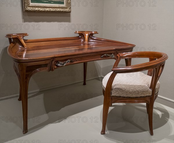 Desk and Chair, Brussels, Belgium, c1900, (c2014-2017). Artist: Alan John Ainsworth.