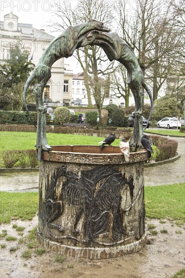 Le Puit des Levriers, Place Fernand Cocq, (1914-1920), c2014-2017. Artist: Alan John Ainsworth.