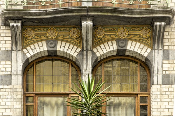 Miscellaneous Brussels art nouveau details, Belgium, c2014-c2017. Artist: Alan John Ainsworth.
