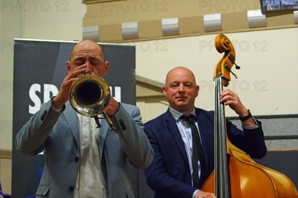 Chris Coull and Dan Sheppard, Eastbourne Jazz Festival, Leaf Hall, East Sussex, 30 Sep 2018.  Creator: Brian O'Connor.