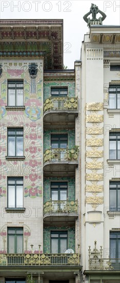 Wienzeilenhauser, Vienna,  Austria, (1898), 2015. Artist: Alan John Ainsworth.