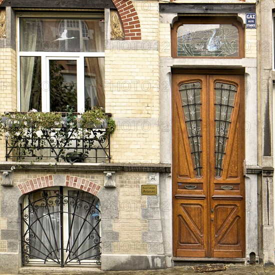 Miscellaneous Brussels art nouveau details, Belgium, c2014-c2017. Artist: Alan John Ainsworth.