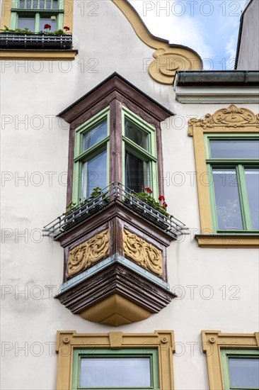 Jugenstil house, House, Untergraben 13, Weimar, Germany, (1905), 2018.. Artist: Alan John Ainsworth.