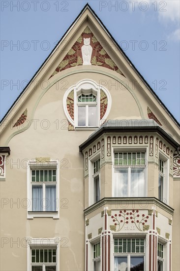 Jugenstil house, Cranachstrasse 12, Weimar, Germany, (1905), 2018. Artist: Alan John Ainsworth.