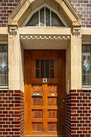 Door, Art nouveau residence, Cranachstrasse 6, Weimar, Germany, 2018. Artist: Alan John Ainsworth.