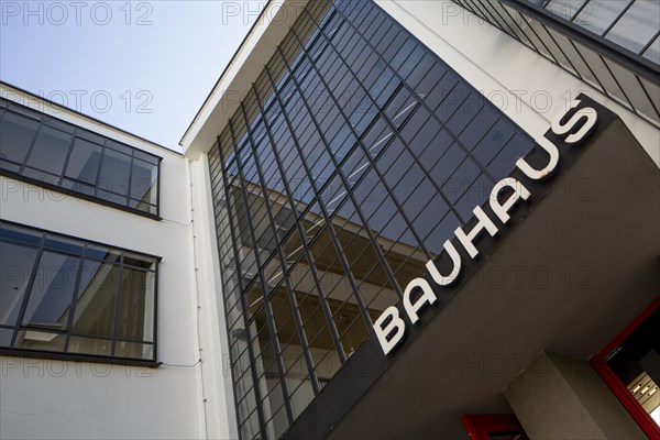 Entrance to assembly hall. Bauhaus building, Dessau, Germany, 2018.  Artist: Alan John Ainsworth.