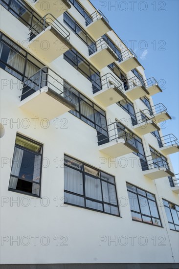 Balconies. The Bauhaus building, Dessau, Germany, 2018.  Artist: Alan John Ainsworth.