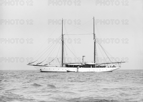 The steam yacht 'Caroline', 1912. Creator: Kirk & Sons of Cowes.