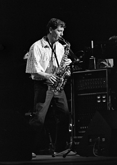 Jay Beckenstein, Spyrogyra, Royal Festival Hall, Southbank, London, July 1986. Creator: Brian O'Connor.