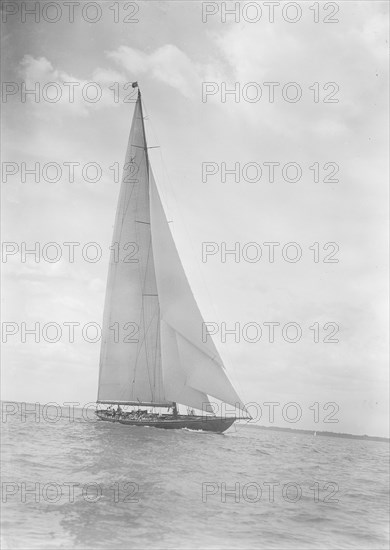 'Britannia' sails close-hauled, 1933. Creator: Kirk & Sons of Cowes.