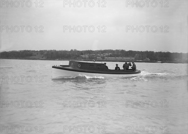 Mitcham 35ft steel motor launch. Creator: Kirk & Sons of Cowes.