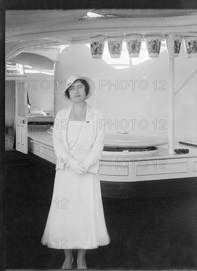 The Duchess of York aboard 'HMY Victoria and Albert', 1933. Creator: Kirk & Sons of Cowes.