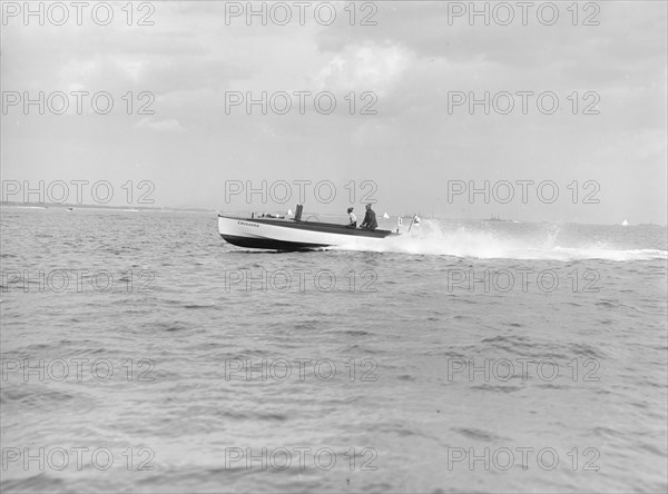 Planning motor boat 'Crusader', 1914. Creator: Kirk & Sons of Cowes.