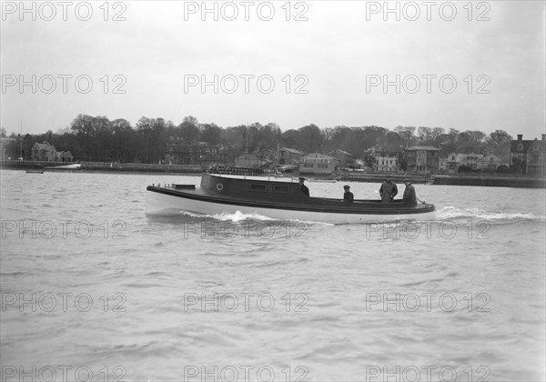 Mitcham 35ft steel motor launch. Creator: Kirk & Sons of Cowes.