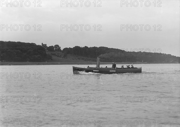 HMS Racer's steam launch, 1912. Creator: Kirk & Sons of Cowes.