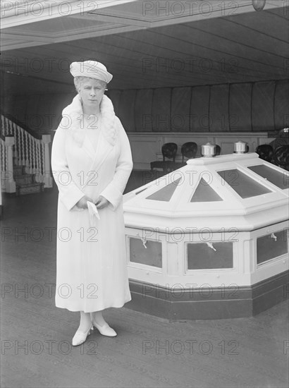 Queen Mary aboard 'HMY Victoria and Albert', 1935. Creator: Kirk & Sons of Cowes.