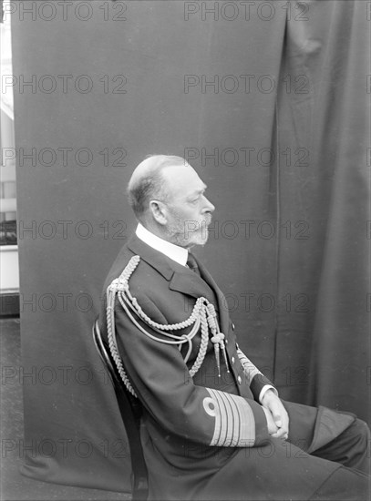 Studio portrait of George V taken aboard 'HMY Victoria and Albert', c1935. Creator: Kirk & Sons of Cowes.