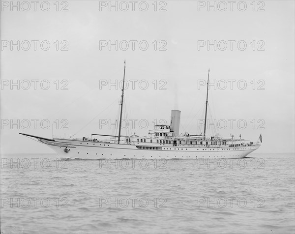 Steam yacht 'Liberty' running east. Creator: Kirk & Sons of Cowes.