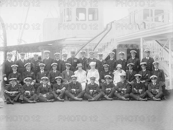 Queen Mary and King George V on board 'HMY Victoria and Albert', 1925. Creator: Kirk & Sons of Cowes.