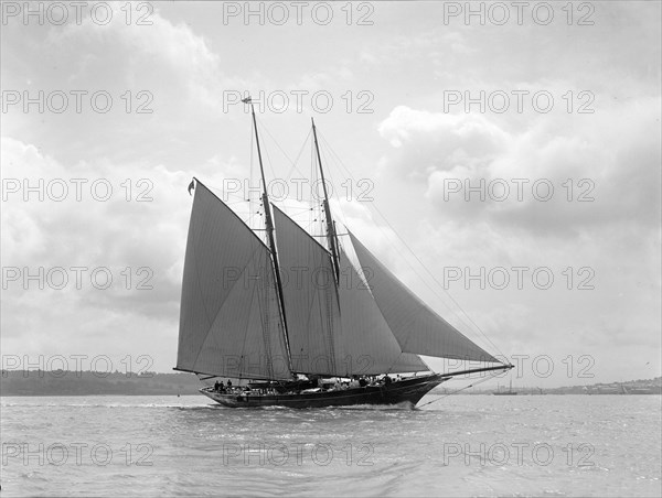The schooner 'Allah Karim', 1912. Creator: Kirk & Sons of Cowes.