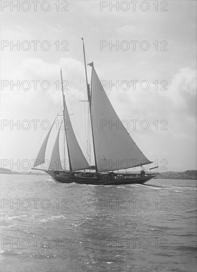 The schooner 'Allah Karim', 1912. Creator: Kirk & Sons of Cowes.