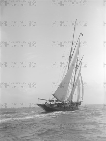 The schooner 'Allah Karim', 1912. Creator: Kirk & Sons of Cowes.