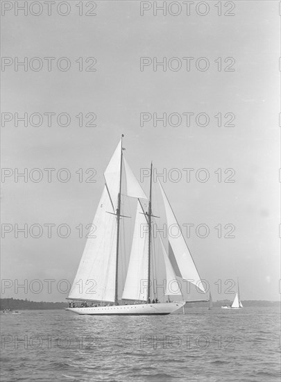 The spectacular 338-ton Big Class schooner 'Westward', 1935. Creator: Kirk & Sons of Cowes.