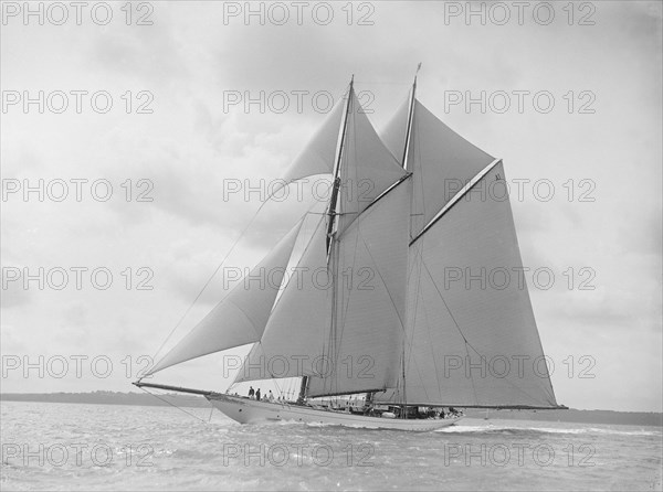 The schooner 'Meteor IV', 1912. Creator: Kirk & Sons of Cowes.