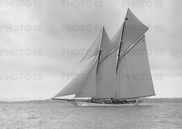 The schooner 'Meteor IV', 1913. Creator: Kirk & Sons of Cowes.