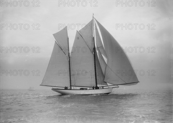 The 96 ft ketch 'Julnar', 1912. Creator: Kirk & Sons of Cowes.