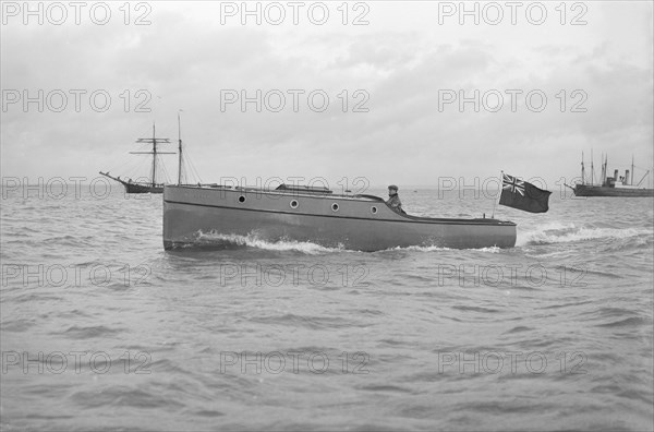 Wolseley motor launch, 1913. Creator: Kirk & Sons of Cowes.